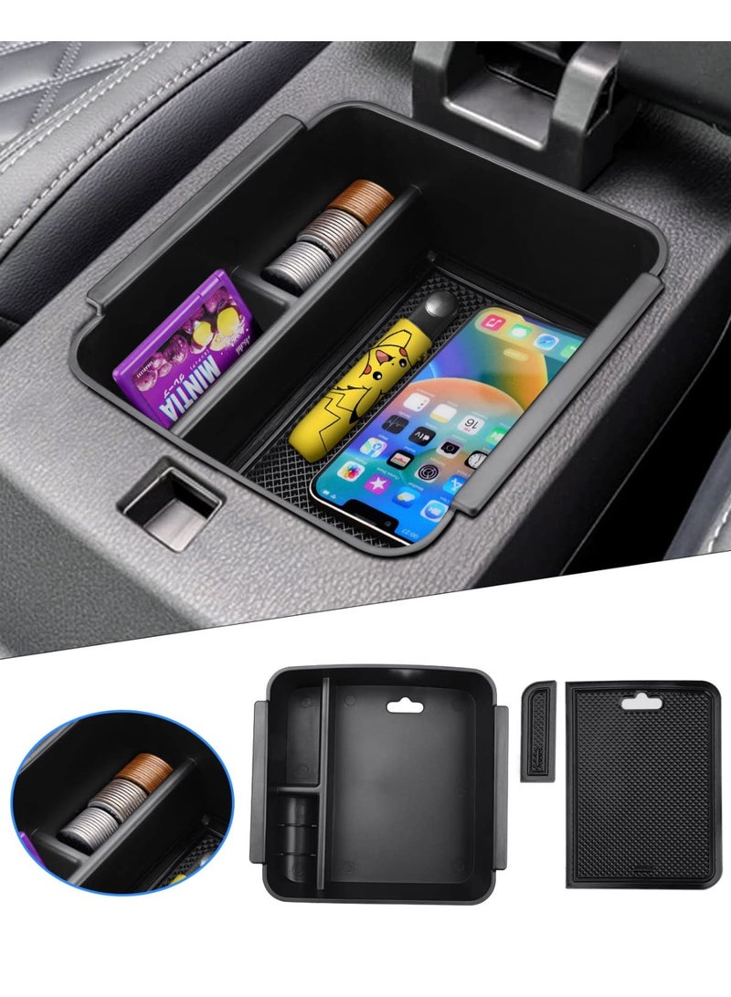 KISSUN Center Console Organizer Tray for 2022-2025 Mitsubishi Outlander Accessories (NOT for Outlander Sport) Middle Console Organizer Armrest Storage Box with Non-Slip Silicone Liners - Image 1
